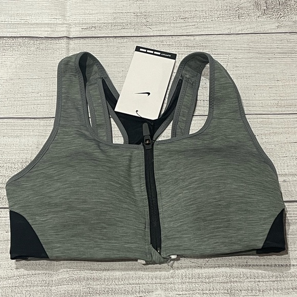 Nike Tops - Nike Shape Womens High-Support Padded Zip Front Sports Bra Size XS DN4219-084